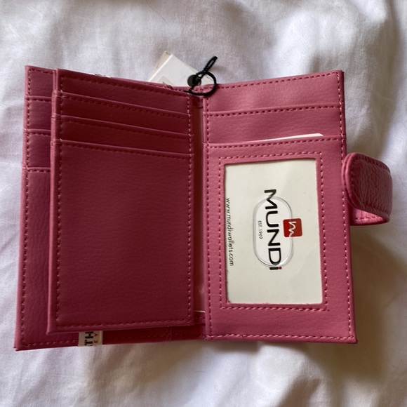 Pink Wallet - Real Leather - Mundi - Picture 3 of 5